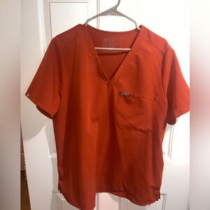 Figs Catarina Scrub Top Burnt Orange